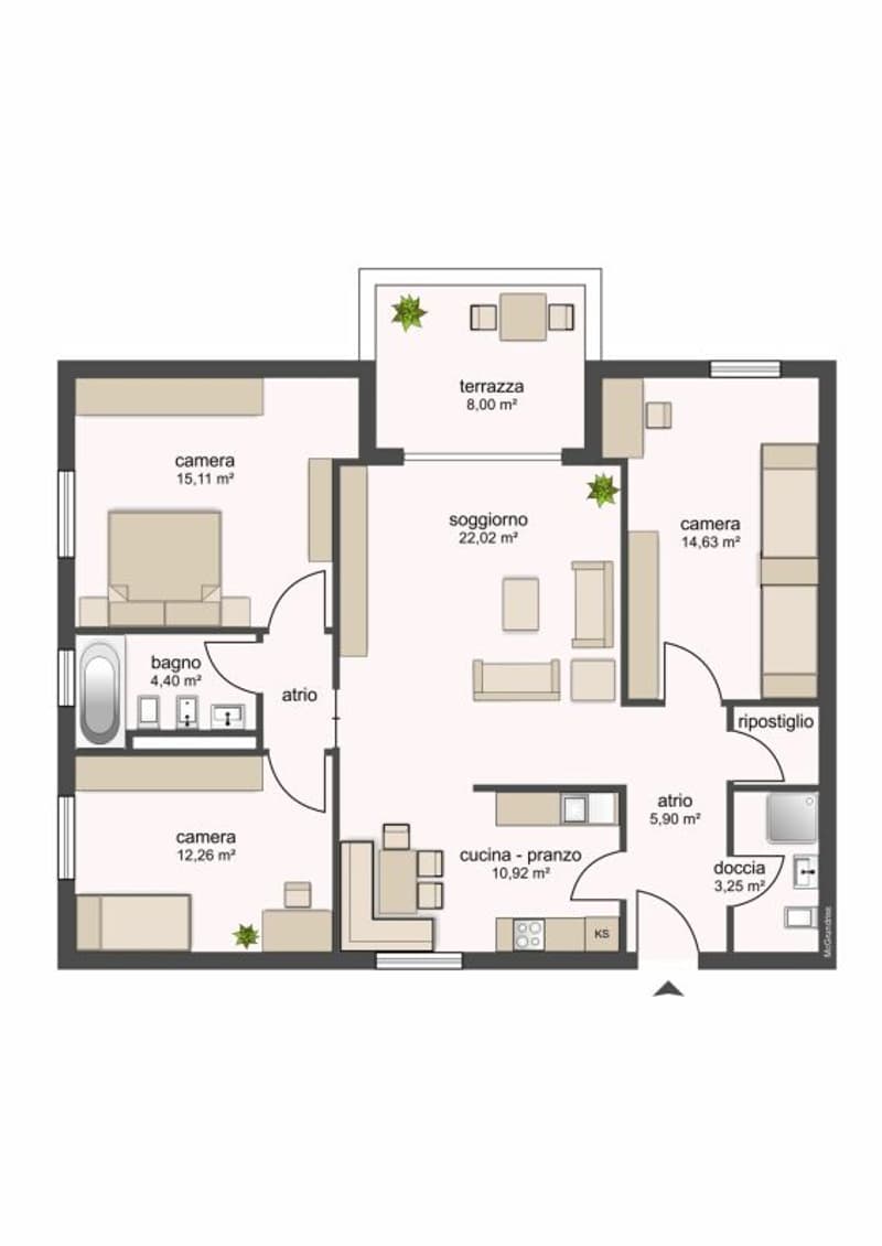 0200, Morbio Inferiore, Via Ghitello 4a, Appartement n° 0021 (3)