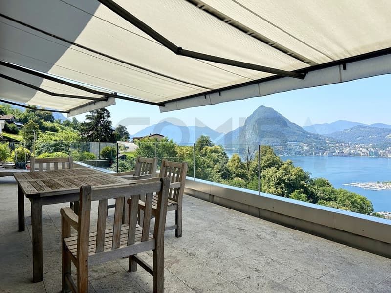 terrazza vista lago e città