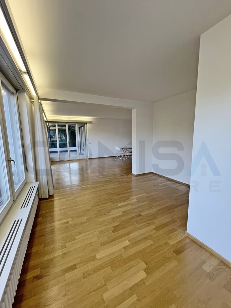 soggiorno - pranzo con grande terrazza / Wohnzimmer - Essbereich mit großer Terrasse / Living room - dining room with a large terrace