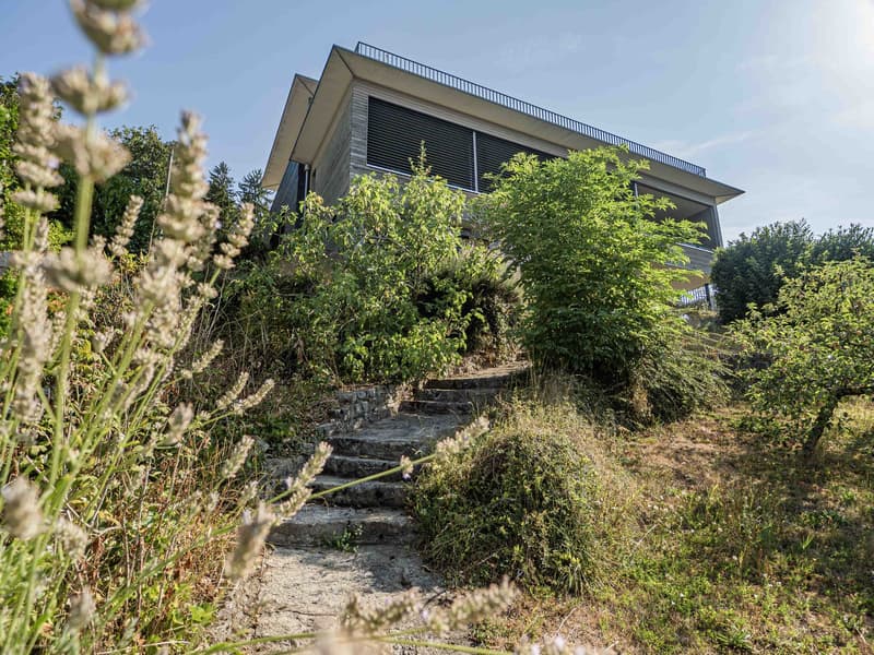 Architektur, Aussicht und Komfort – aussergewöhnliches EFH am Chestenberg (13)