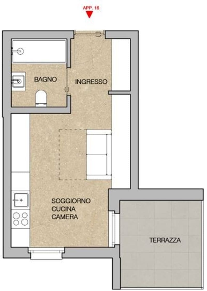 Neues Einzimmerapartment in Giubiasco zum Verkauf (3)