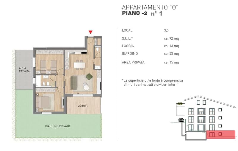 living area, kitchen, bedroom, bathroom, terrace
