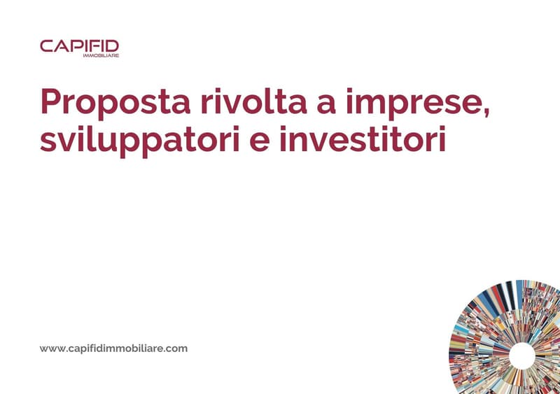 Advertisement for real estate proposal aimed at companies, developers, and investors.