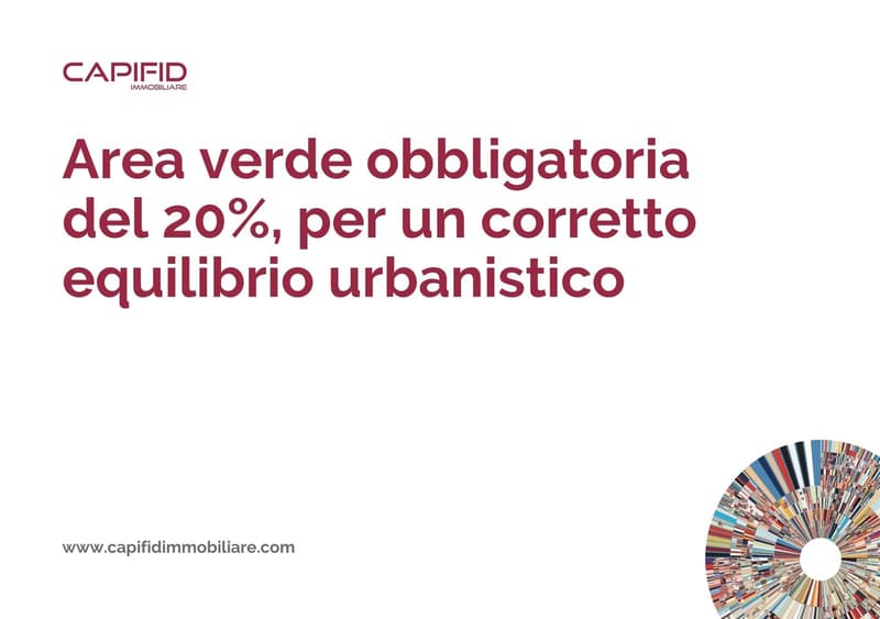 20% green area requirement for a correct urban balance