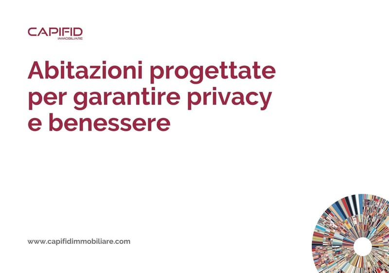 Advertisement for a real estate company showcasing privacy and comfort in homes