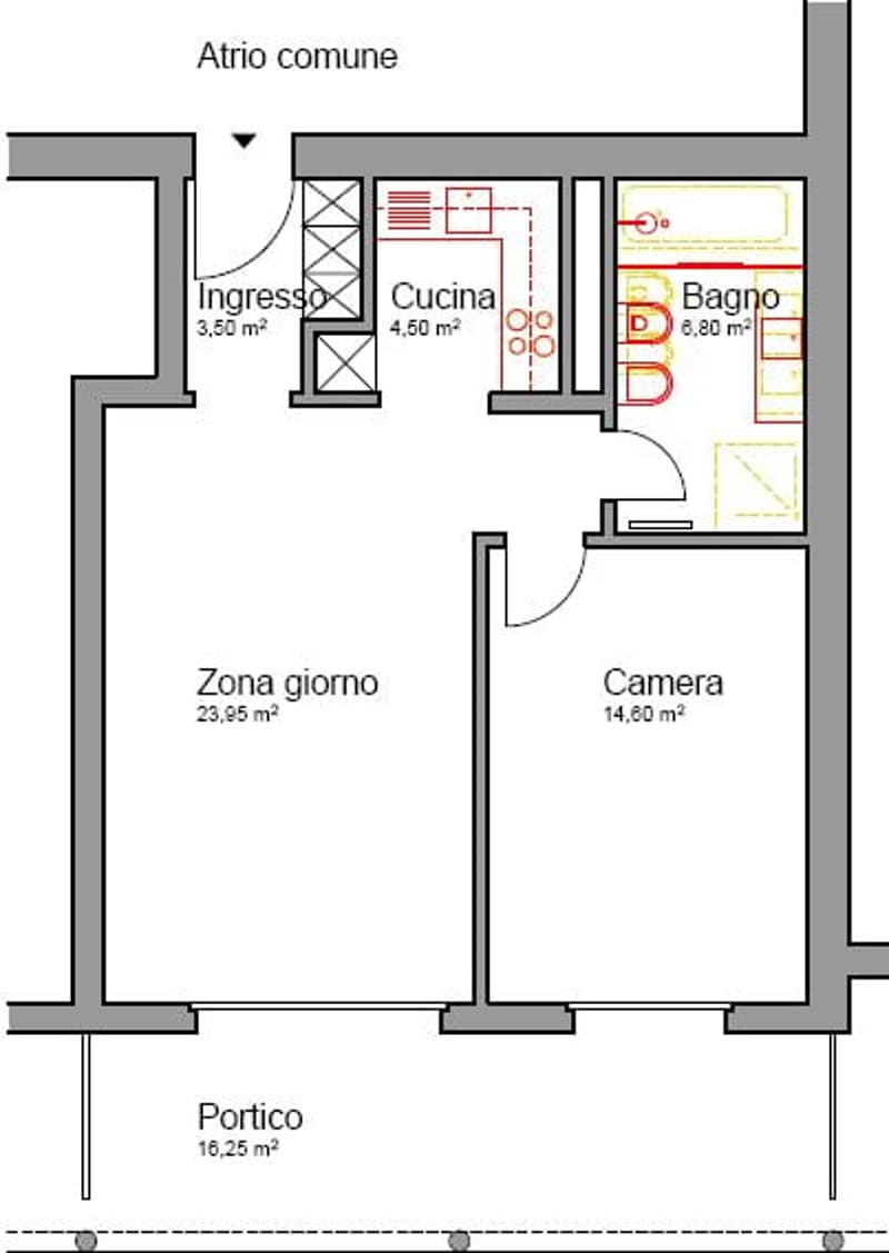 Living room, Kitchen, Bathroom, Bedroom