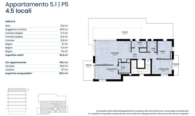 Atrium, bedroom, double bedroom, bedroom, bathroom, bathroom, terrace