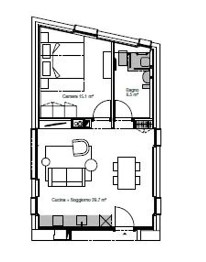 2 bedrooms, 2 bathrooms, living room, dining room, kitchen, balcony