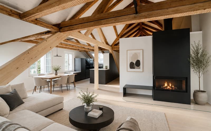 Exclusive 3.5-room attic apartment in Rosengarten – Historic charm meets modern design (1)