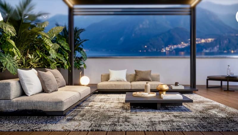 Rif. 3779  - NUOVI LUSSUOSI ATTICI - VISTA LIBERA SUL LAGO E COLLINE (2)