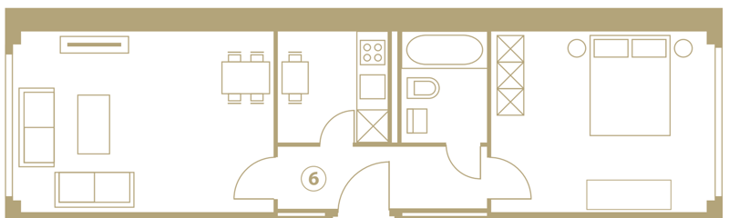 Living room, Kitchen, Bedroom, Bathroom, Balcony
