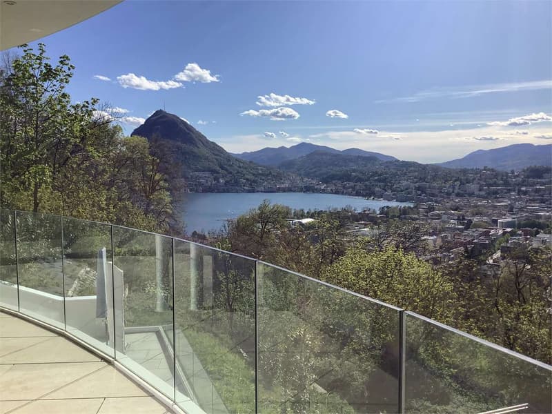 Lugano Albonago, villa moderne avec piscine et vue sur le lac (3)