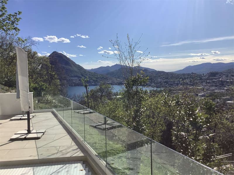 Lugano Albonago, villa moderne avec piscine et vue sur le lac (5)