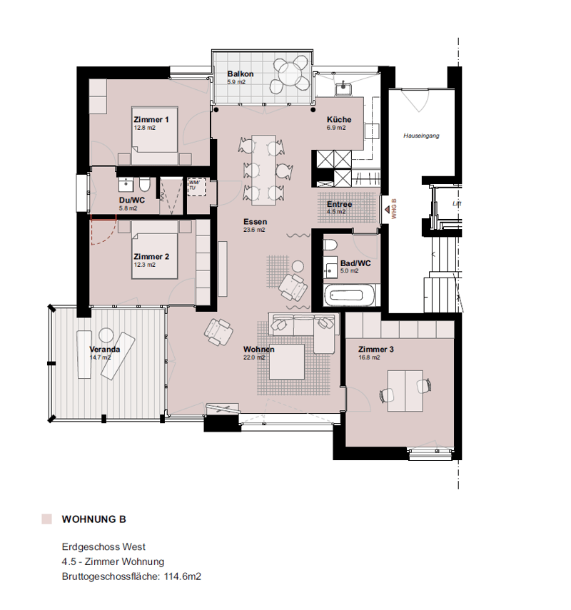 Neubau: 3.5- und 3.5-Zimmerwohnungen in modernem Mehrfamilienhaus (2)