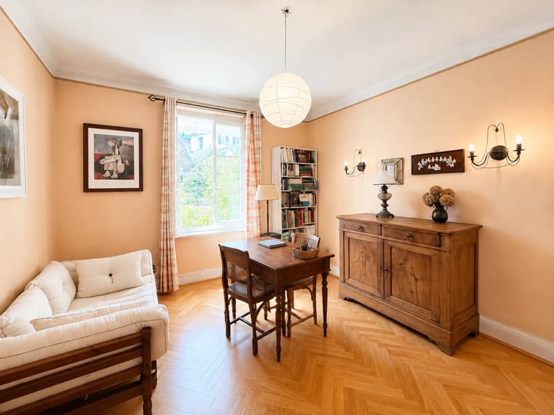 Maison individuelle avec jardin, centre-ville de Lausanne, vue dégagée (11)