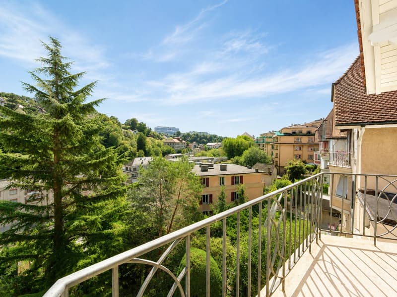 Maison individuelle avec jardin, centre-ville de Lausanne, vue dégagée (2)