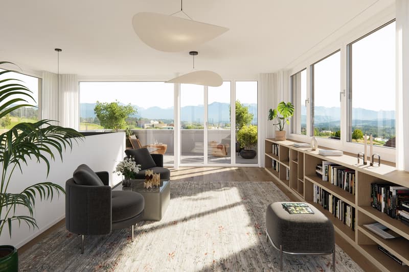 Visualisierung Einfamilienhaus (Attikageschoss)