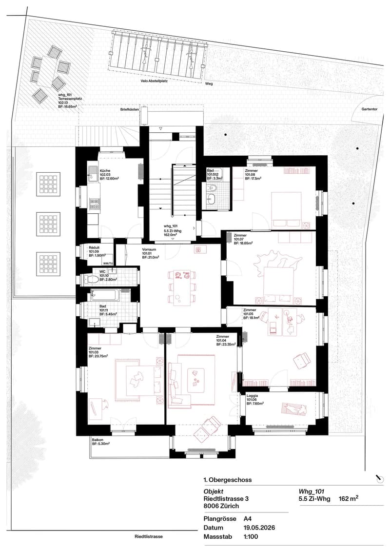 Bright 5.5 room apartment in central location (4)