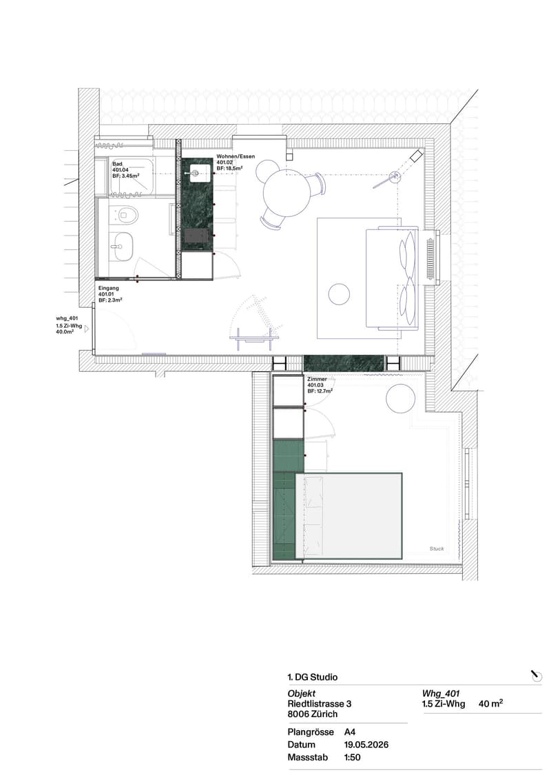 Elegantly furnished 1.5-room apartment near Schaffhauserplatz (5)
