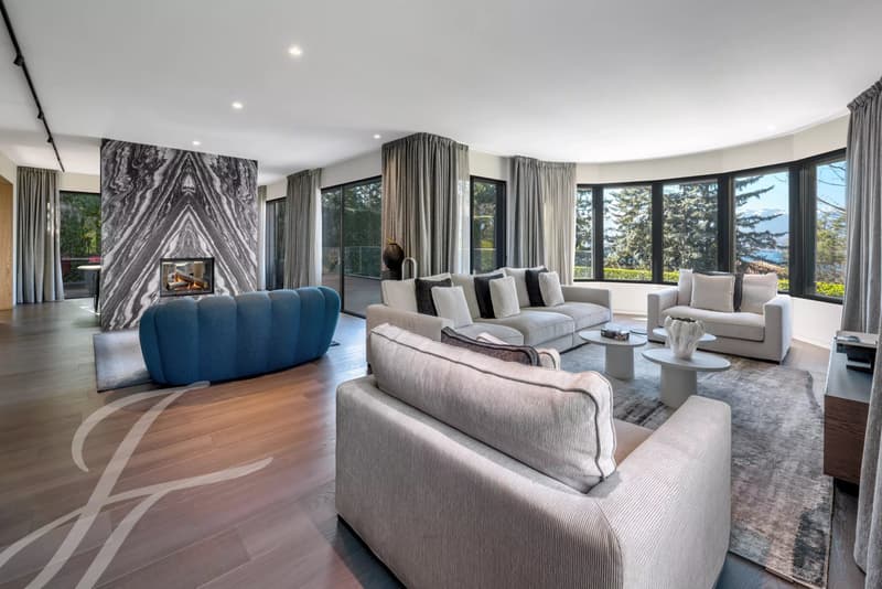 Panoramic view of the lake and contemporary interiors (5)