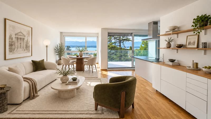 Exclusivité - Magnifique 4 pièces avec vue imprenable sur le Lac (1)