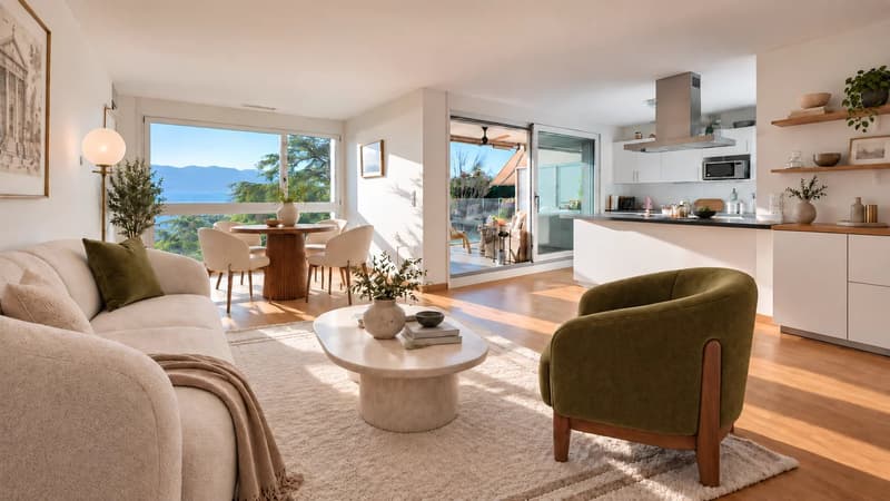 Exclusivité - Magnifique 4 pièces avec vue imprenable sur le Lac (5)