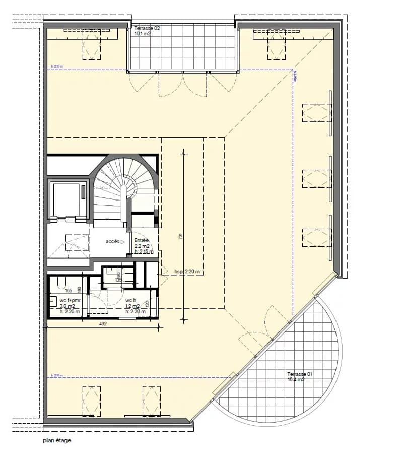 Uffici completamente ristrutturati in attico con 2 terrazze (12)