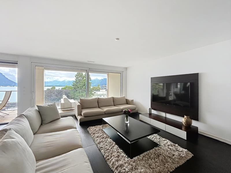 6,5 Zimmer mit Panoramablick auf den See und die Dents du Midi (8)