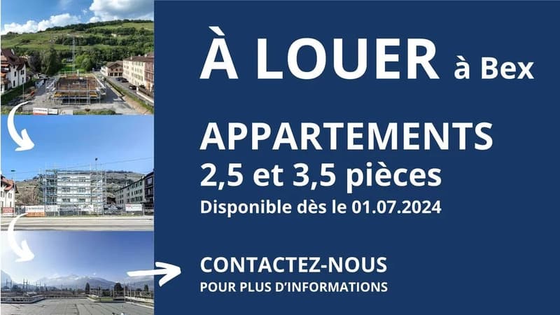 Appartements de 3.5 pièces à louer pour le 01.07.2024 à l'Avenue de la Gare 36 à Bex (1)
