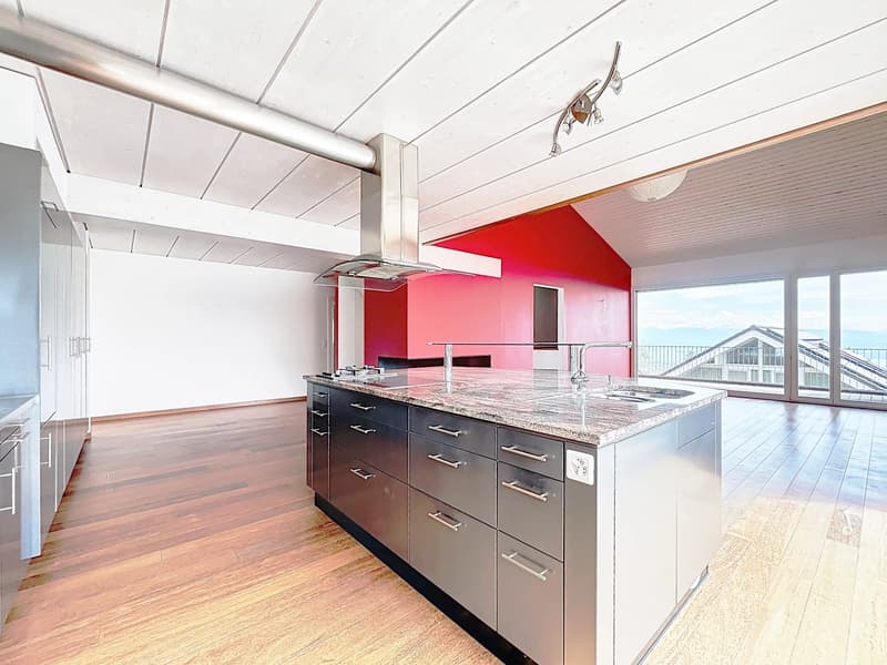 Architect's villa with 100m2 terrace and panoramic view of the lake, just 10 minutes' walk from the center of Arzier (4)