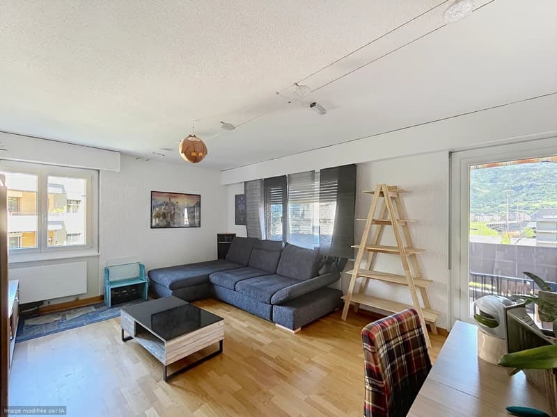 Beautiful crossing apartment of 4.5 rooms in the Vissigen district of Sion (3)