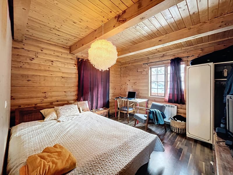 Chalet canadien en rondins avec deux appartements et vue imprenable (8)