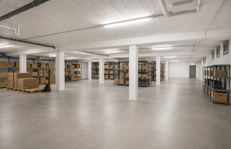 Spacious storage space directly near the train station! (3)