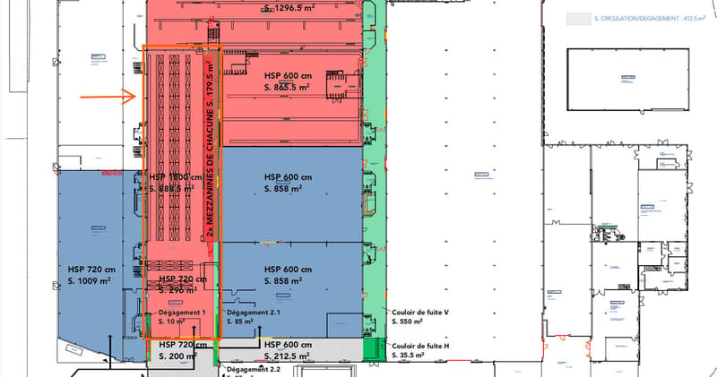 Atelier/dépôt de 1516 m2 au rez - Fort ampérage - 17m de hauteur (2)