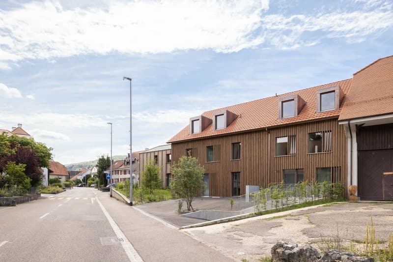 Nordansicht "Flühstrasse 31" (Dachwohnung oben rechts)