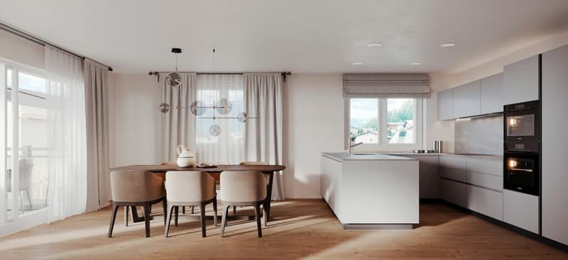 Appartement-jardin de 4,5 pièces en construction neuve dans la région de vacances de Lenzerheide (4)