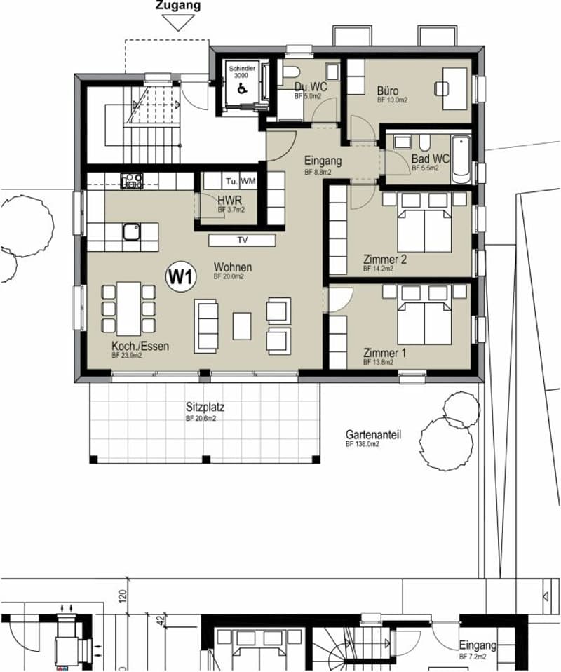 4.5-Room New Build Garden Apartment in the Lenzerheide Holiday Region (12)