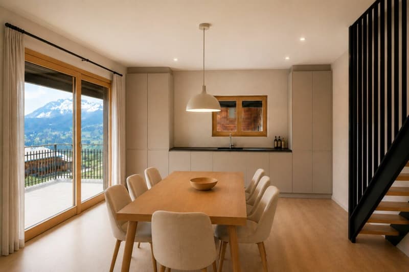 5.5 Room Attic Maisonette New Apartment with Unique Mountain Panorama (2)