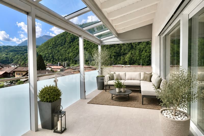 Bright Attic Apartment, 5 Minutes from Monthey (6)