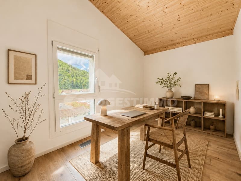 Bright Attic Apartment, 5 Minutes from Monthey (3)