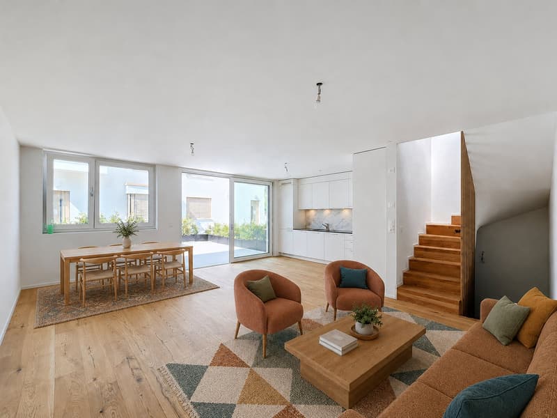 Villa contemporanea nuova con tetto a punta e giardino - disponibile subito (8)