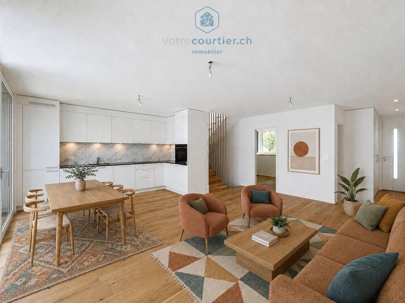 Villa contemporanea nuova con tetto a punta e giardino - disponibile subito (4)