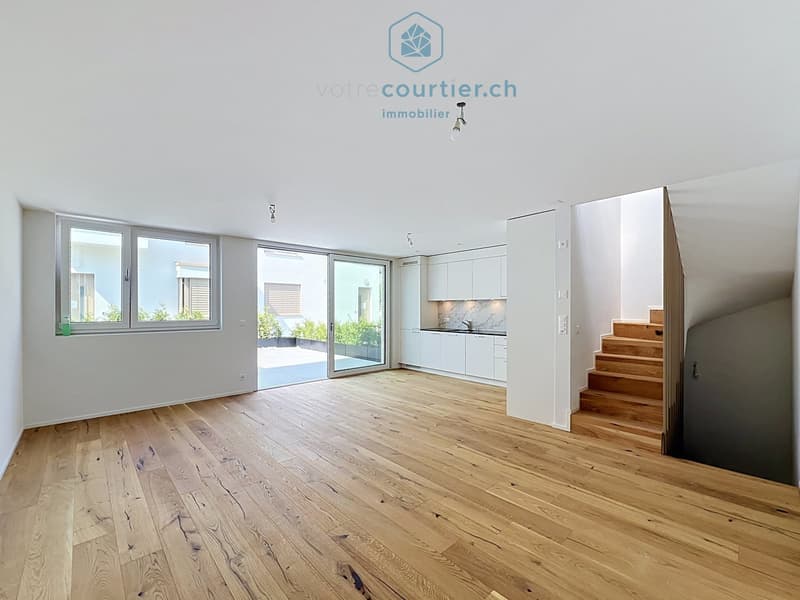 Villa contemporanea nuova con tetto a punta e giardino - disponibile subito (7)