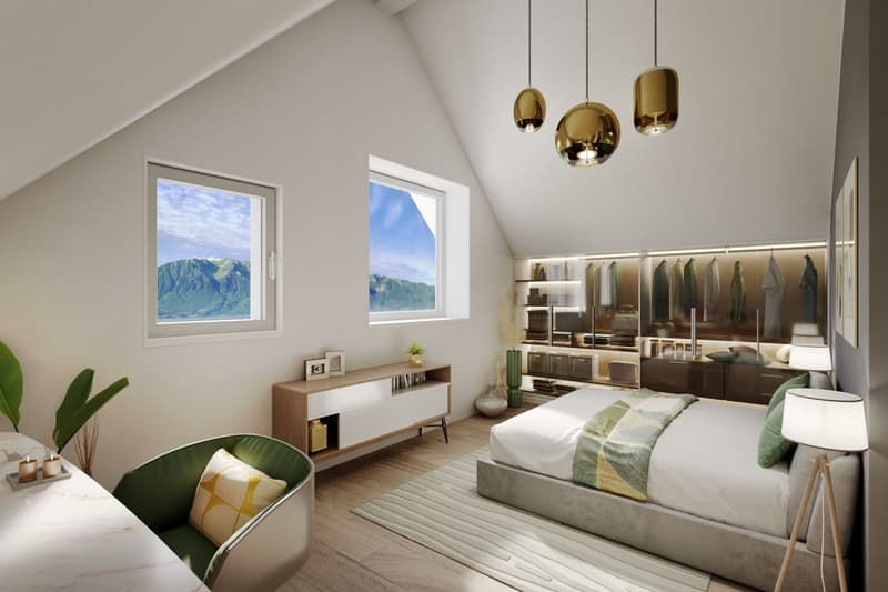 8 min. de Vevey centre, 3 villas de 5.5 pces - vue panoramique - quartier calme (9)