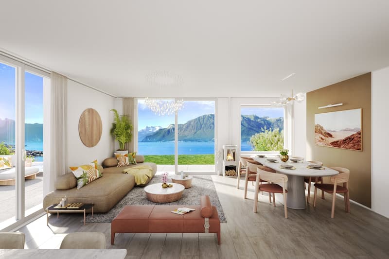 8 min. de Vevey centre, 3 villas de 5.5 pces - vue panoramique - quartier calme (6)