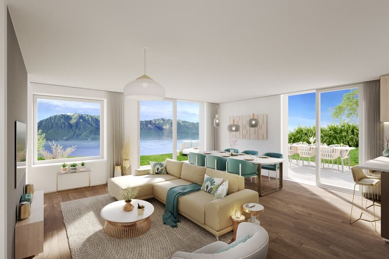 8 min. de Vevey centre, 3 villas de 5.5 pces - vue panoramique - quartier calme (6)