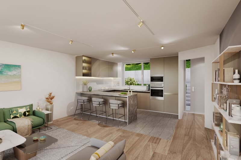Proche Vevey, nouveau projet de 3 villas de 5.5 pces - vue panoramique (6)