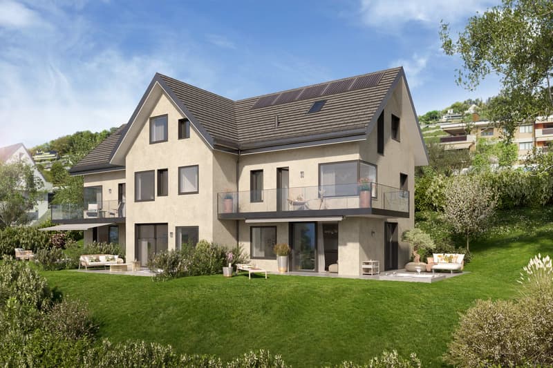 Proche Vevey, nouveau projet de 3 villas de 5.5 pces - vue panoramique (3)