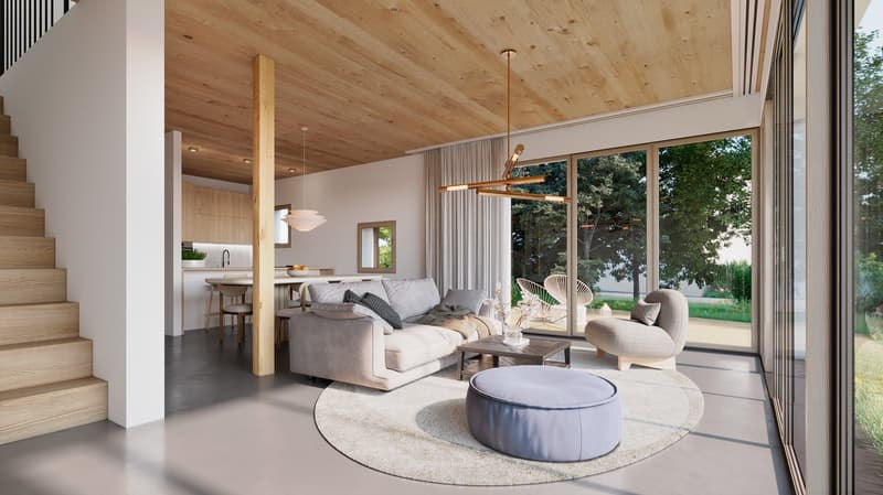 Grande villa Minergie jumelée, vente sur plan, 100% en ossature bois (4)