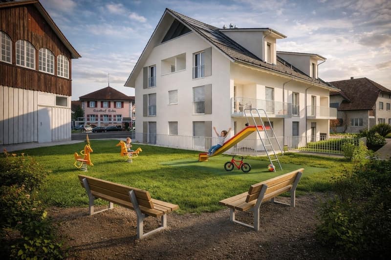 Apartment building in Minergie-P with 7 apartments & 16 parking spaces in the Hinterthurgau region (1)